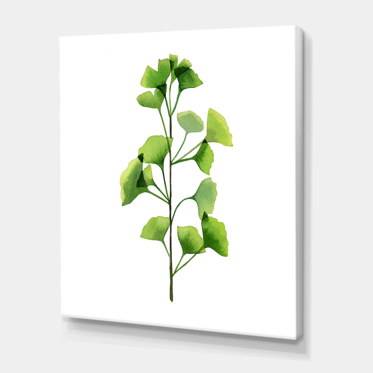 Designart - Green Field Plant Foliage - Farmhouse Canvas Wall Art Print
